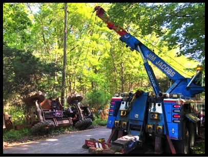 overturned truck recovery